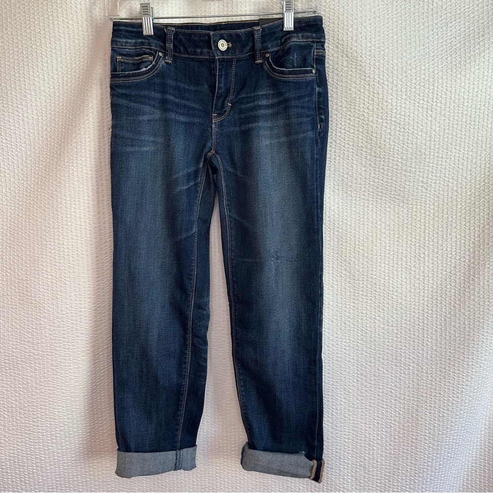 NWT White House Black Market Dark Wash Cropped Ankle Jeans